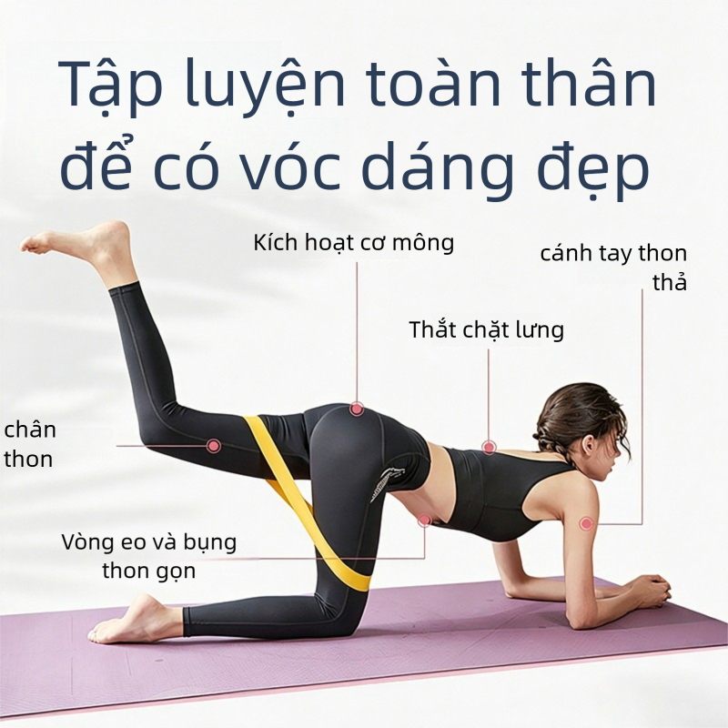 Dây Kháng Lực TPE Tập Gym, Yoga – Dây Tập Mông Nâng Mông, Dây kháng lực tập mông đùi, Dụng Cụ Tập Thể Dục Tại Nhà