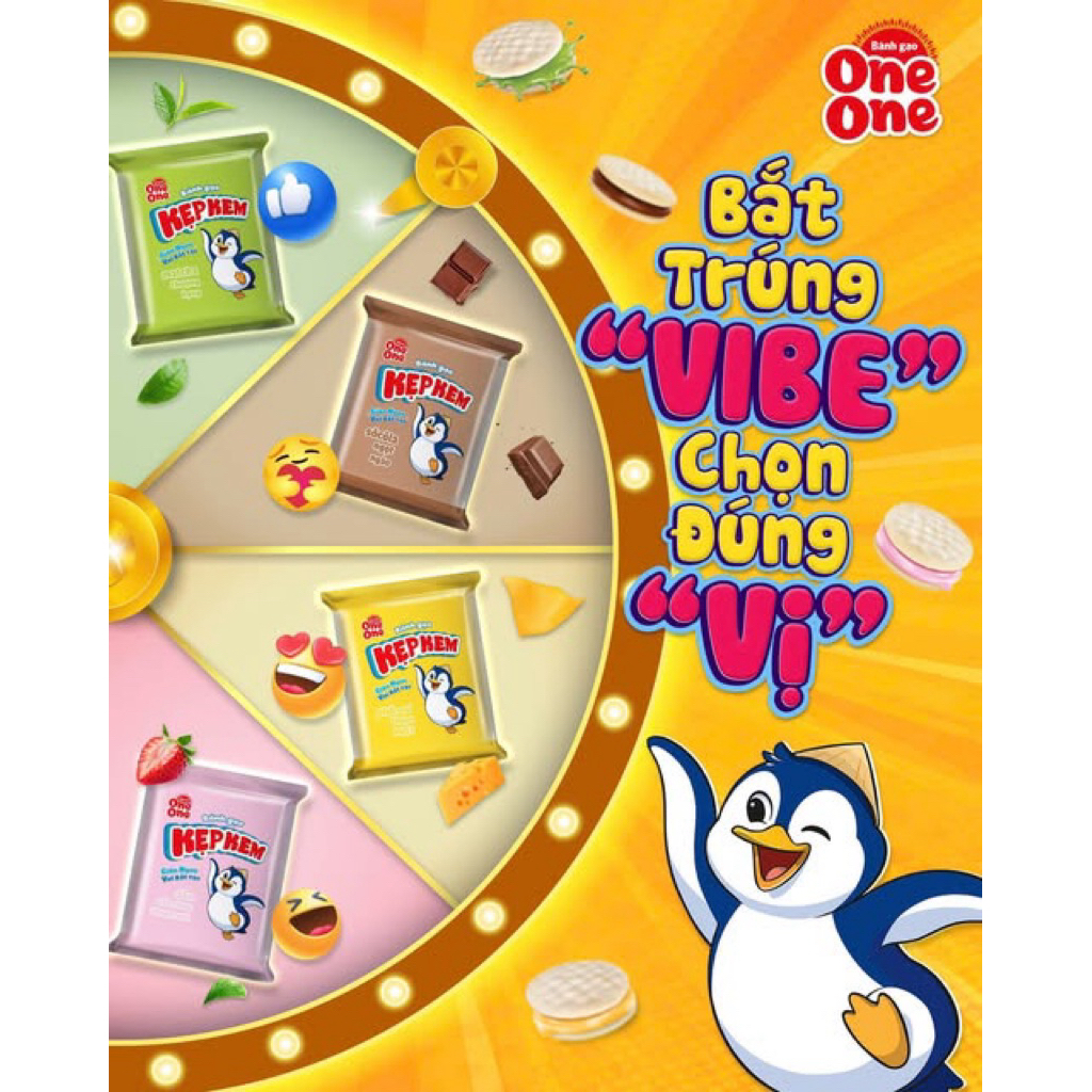 Bánh Gạo One One Kẹp Kem Thơm Ngon Dễ Ăn 117g