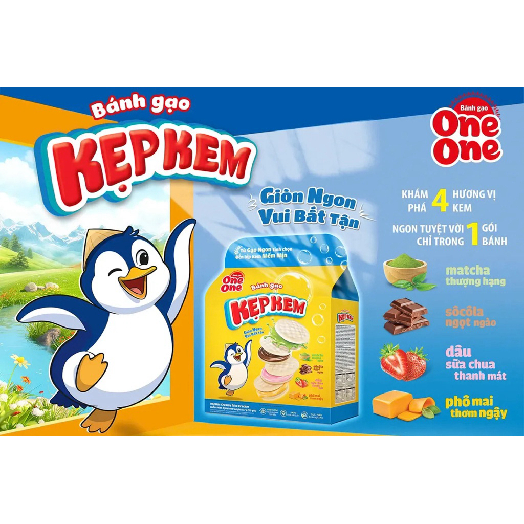 Bánh Gạo One One Kẹp Kem Thơm Ngon Dễ Ăn 117g