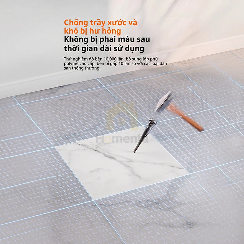 Combo 40 Miếng Sàn Nhựa Tự Dán 3.6m² - Chống Trượt, Ấm Chân, Bền 5 Năm, Kích Thước 30x30cm, Độ Dày 1.5mm