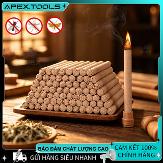 Set 20 Điếu Nhang Ngải Cứu Tự Nhiên Tặng Đế Cắm Xông Hơi Khử Muỗi Khử Mùi Giảm Stress Ngủ Ngon