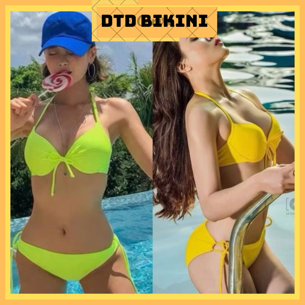 BIKINI DTD 2 mảnh gọng nâng ngực ,quần ship luồn dây tôn dáng