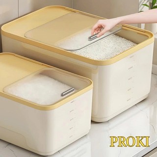 Thùng Gạo Thông Minh Proki PKS Chống Ẩm, Ngăn Ngừa Côn Trùng, Dung Tích 5kg-10kg-15kg, Nhựa Cao Cấp
