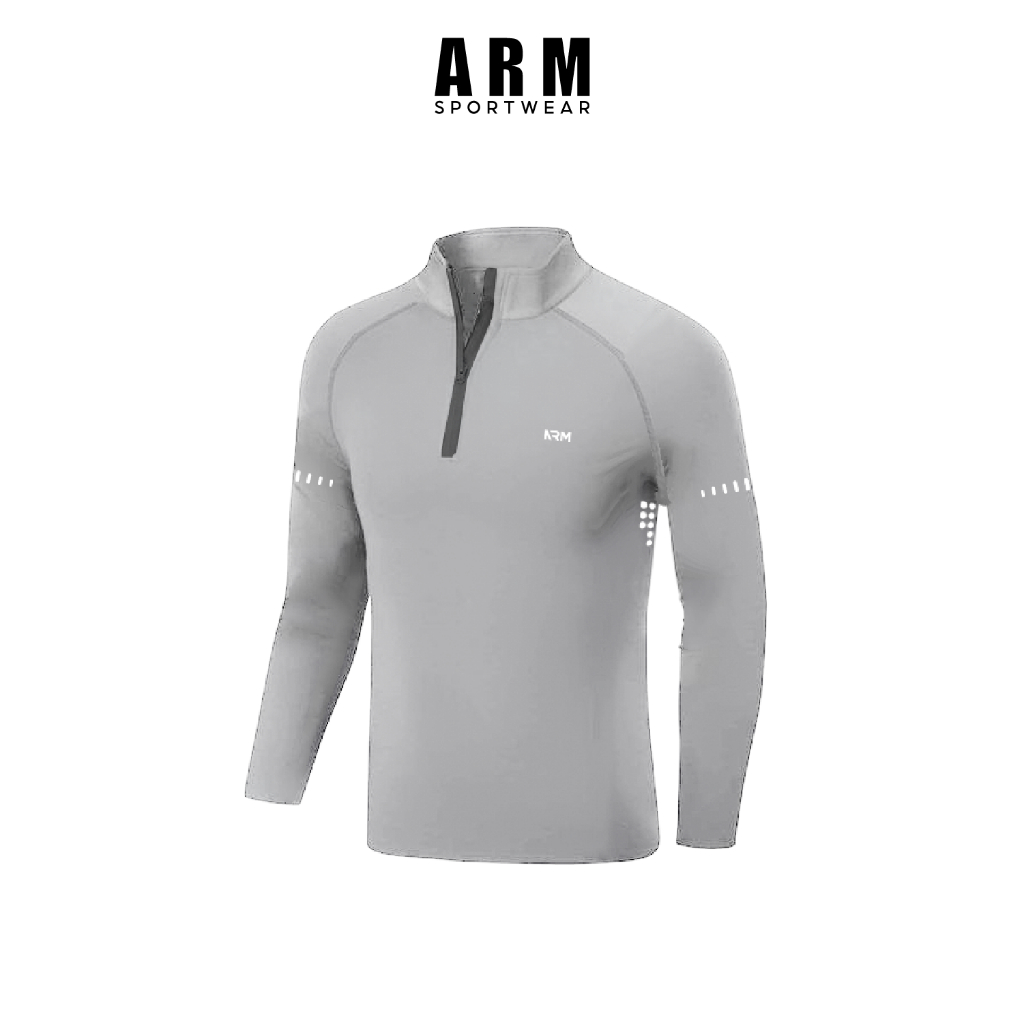 Áo Thun Dài Tay Nam ARM Cổ Trụ Kéo Khóa, Áo Thể Thao Dài Tay mềm mịn, co giãn, giữ nhiệt cực tốt