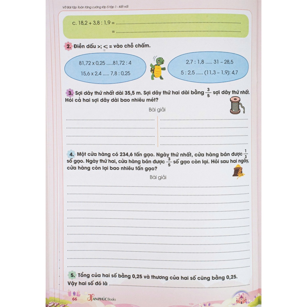 Sách - H An Phúc - Vở Bài tập Toán Tăng Cường lớp 5 tập 1 (Bộ sách kết nối tri thưc)