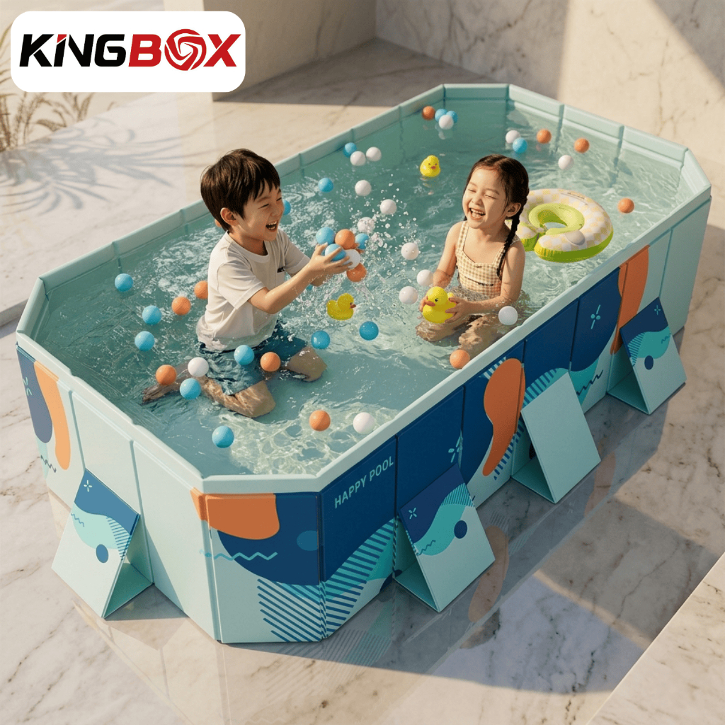 Bể bơi gấp gọn cho bé, Hồ bơi gấp gọn không cần bơm hơi an toàn tiện lợi, Kích thước từ (1m6 đến 3m)
