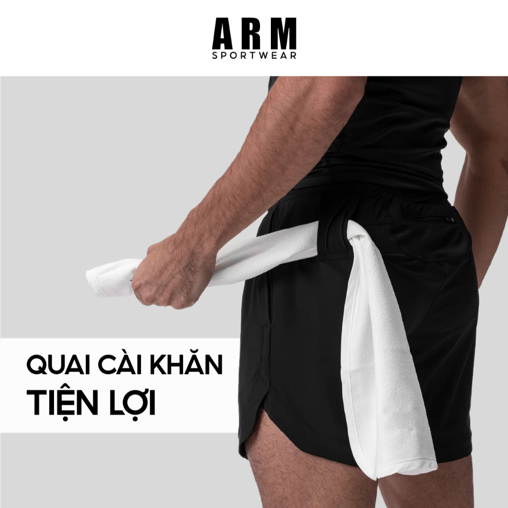 Quần Thể Thao Nam ARM Cạp Chun, Combo 2 Quần Power Short Tập Gym, Chạy Bộ Thoải Mái