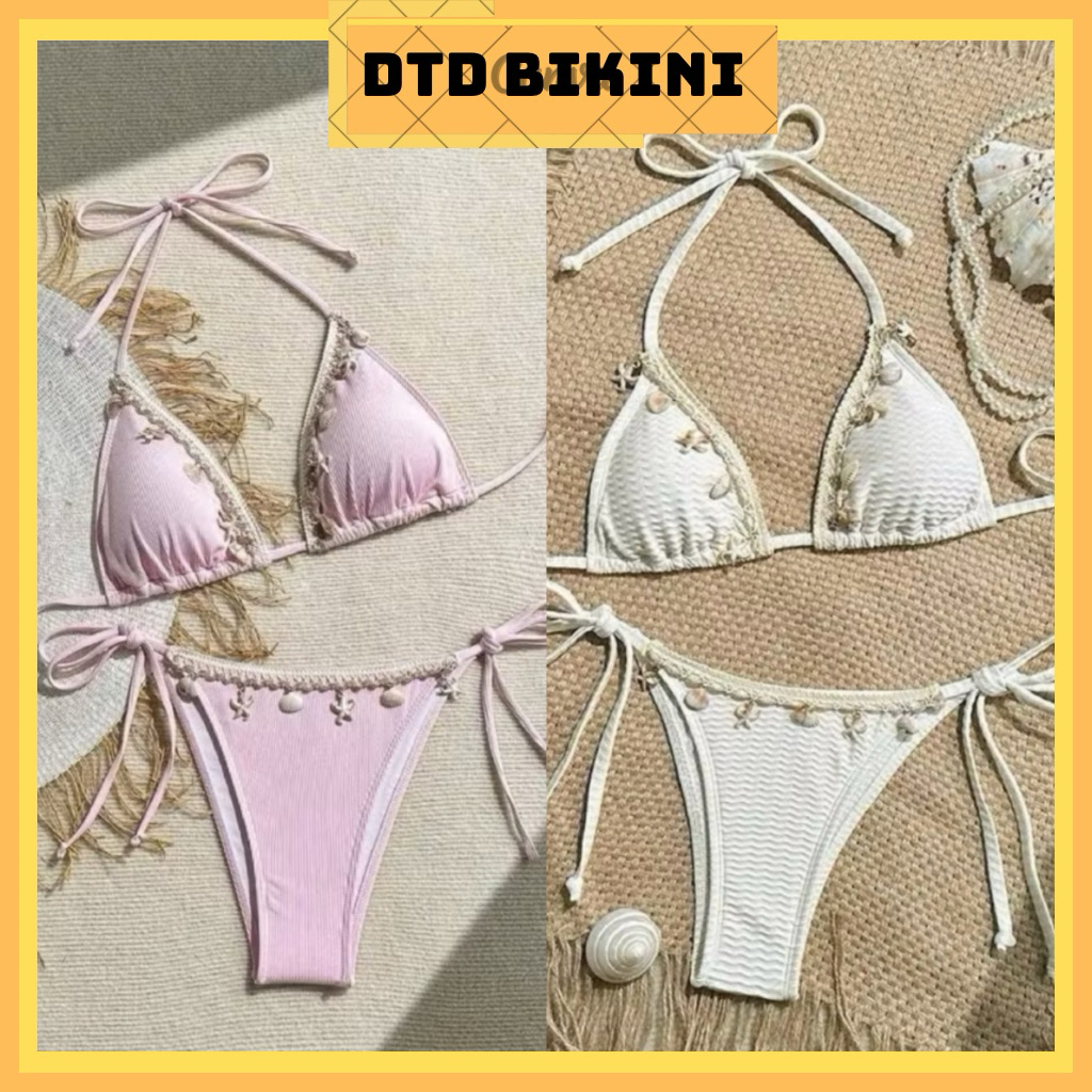 Bikini DTD 2 mảnh sexxy phụ kiện sò kèm theo( hàng sẳn HCM có ship hoả tốc)