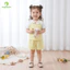 Bộ Cộc Bé Gái Anminaza Lovely Day Đi Học, Đi Chơi Vải Petit Co Dãn Mát Mẻ AMIA0519