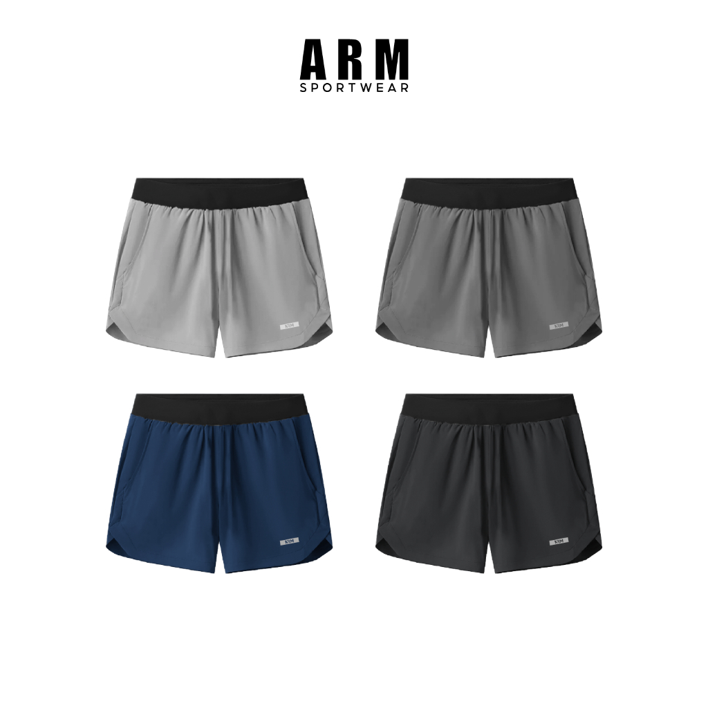 Quần Thể Thao Nam ARM Cạp Chun, Combo 2 Quần Power Short Tập Gym, Chạy Bộ Thoải Mái