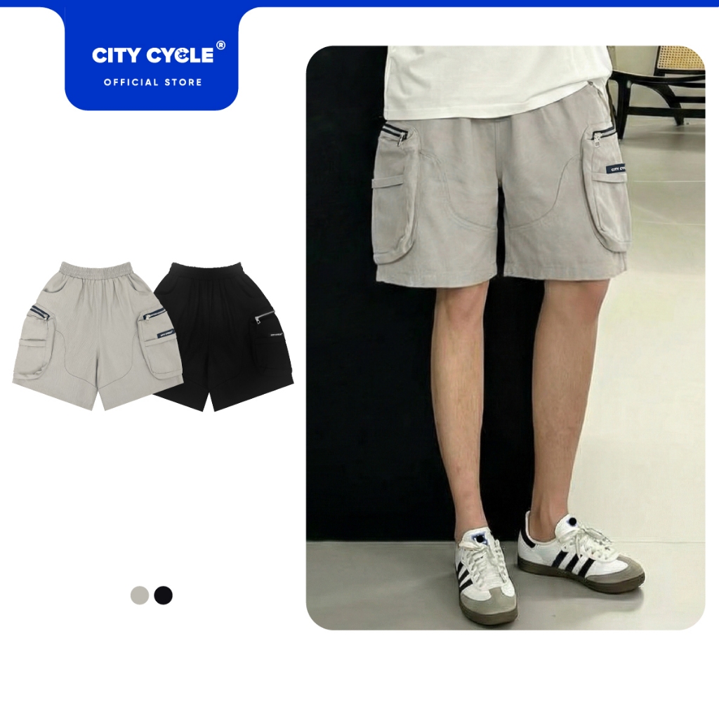 Quần Short Kaki Winding Local Brand Chính Hãng City Cycle vải kaki cao cấp cotton ống rộng unisex