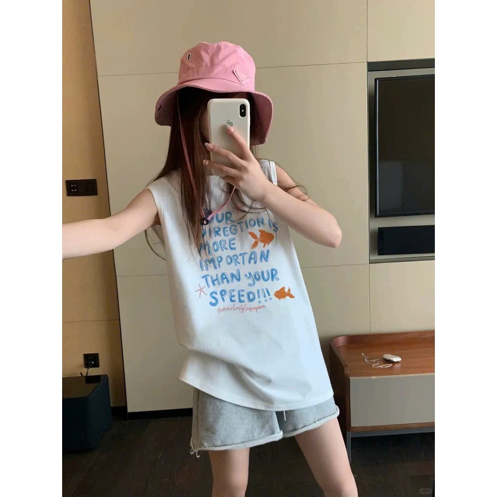Áo sát nách không tay Trắng in hình cá tính JULY FASHION, Áo sát nách tanktop mặt hè, chất cotton thấm mồ hôi, mát mẻ