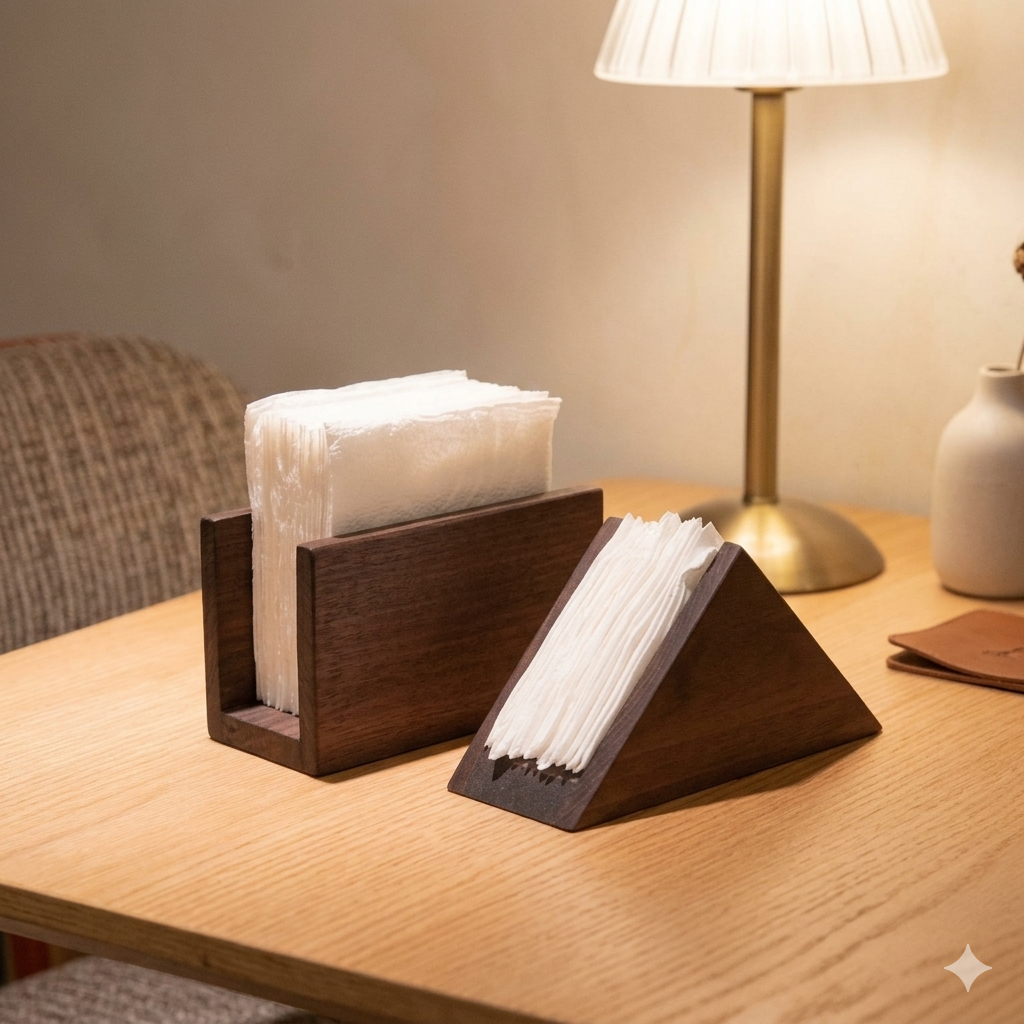 Hộp Đựng Giấy Ăn Gỗ Tự Nhiên Cao Cấp - Kệ Khăn Giấy Để Bàn Decor Thanh Lịch Nhiều Kiểu Dáng - Xuyên Mộc Decor