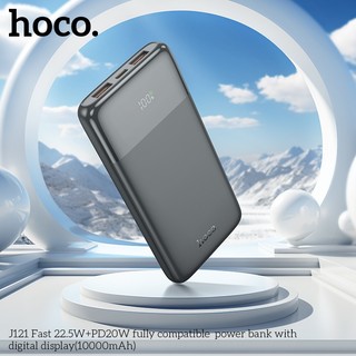 Pin Sạc Dự Phòng Hoco J121 10000mAh USB QC 3.0 22.5W, TypeC PD 20W (Đen) - Nhất Tín Computer