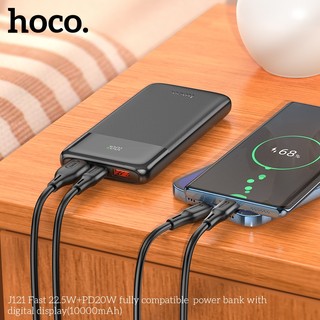 Pin Sạc Dự Phòng Hoco J121 10000mAh USB QC 3.0 22.5W, TypeC PD 20W (Đen) - Nhất Tín Computer