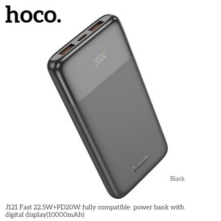 Pin Sạc Dự Phòng Hoco J121 10000mAh USB QC 3.0 22.5W, TypeC PD 20W (Đen) - Nhất Tín Computer