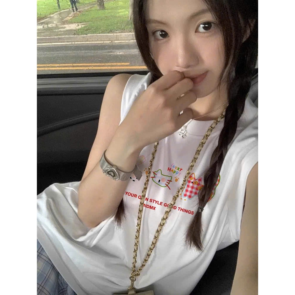 Áo sát nách không tay Trắng in hình cá tính JULY FASHION, Áo sát nách tanktop mặt hè, chất cotton thấm mồ hôi, mát mẻ