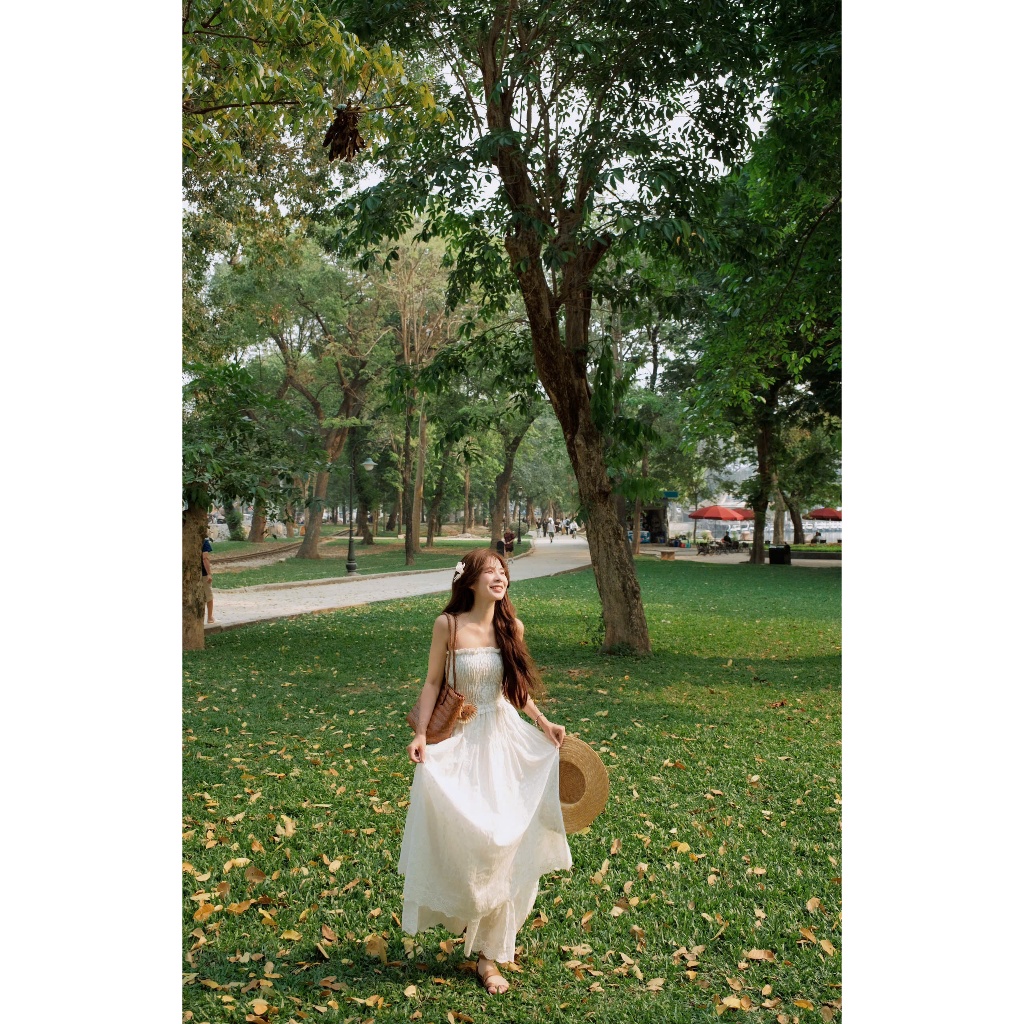 Ruffle Tube Dress (TSW) Váy quây chun viền bèo xoè dài Nữ the.sweaterweather