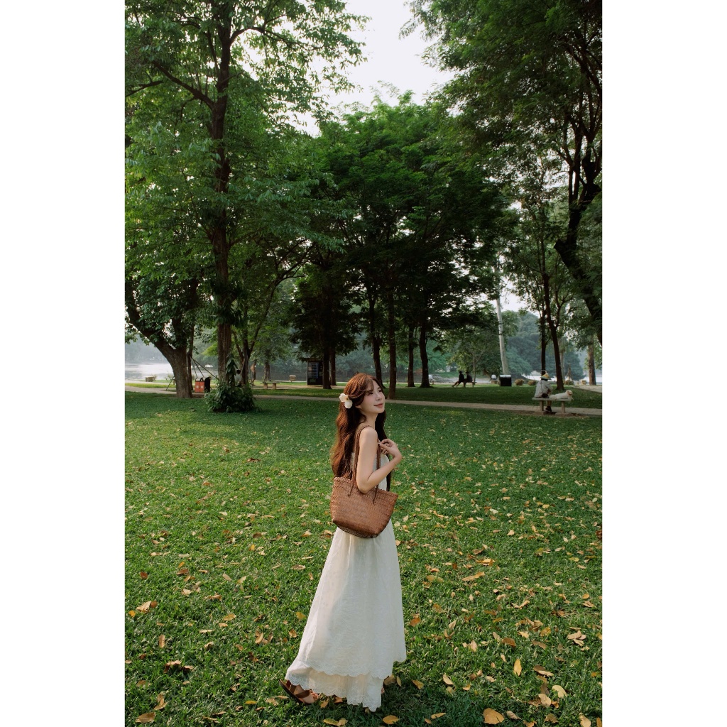 Ruffle Tube Dress (TSW) Váy quây chun viền bèo xoè dài Nữ the.sweaterweather