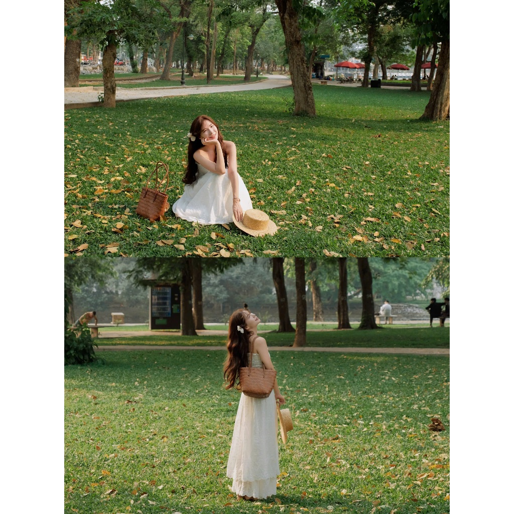 Ruffle Tube Dress (TSW) Váy quây chun viền bèo xoè dài Nữ the.sweaterweather