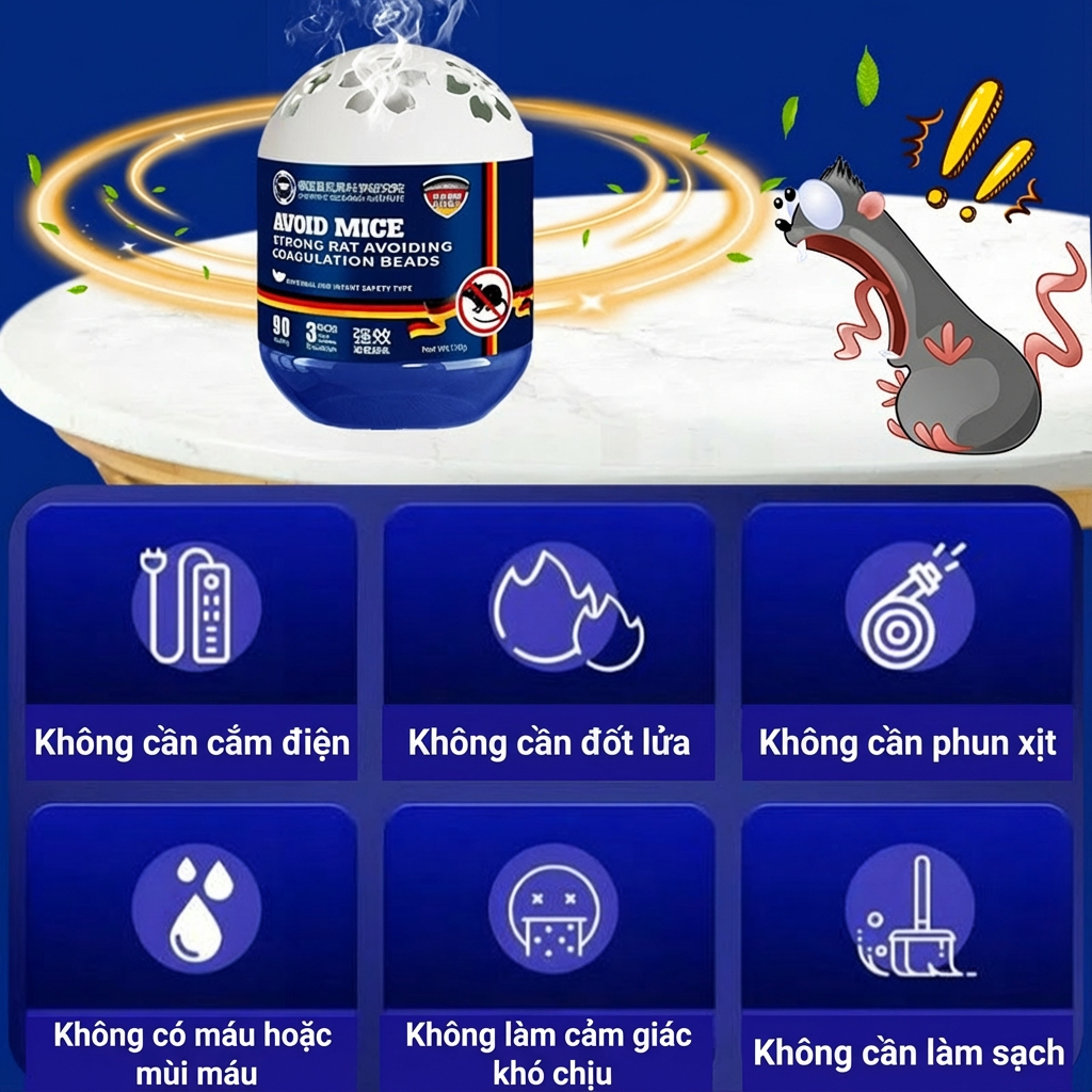 【Mua 1 tặng 1】🐭 Chỉ cần đặt, chuột biến mất! Gel đuổi chuột 150g, diệt chuột, sản phẩm từ thiên nhiên, an toàn.