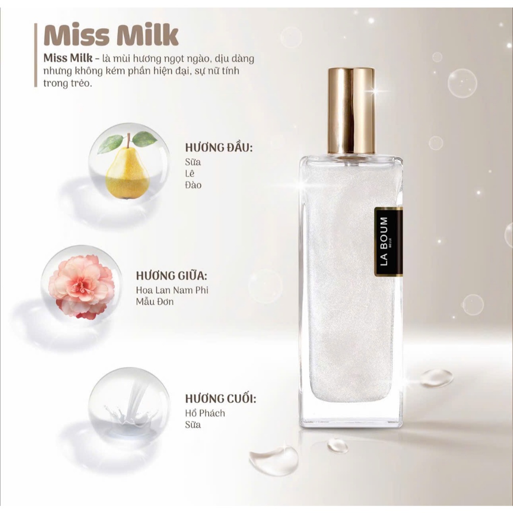 [COMBO 2 CHAI] LABOUM Nước Hoa Có Nhũ 50ml, Lưu Hương Lâu, Đa Dạng MÙi, Unisex