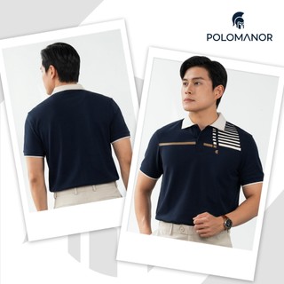 Áo polo nam cao cấp LINE, chất liệu mới CVC Diamond, thanh lịch sang trọng - POLOMANOR
