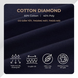 Áo polo nam cao cấp LINE, chất liệu mới CVC Diamond, thanh lịch sang trọng - POLOMANOR