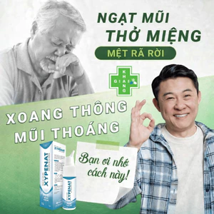 Xịt mũi nước muối ưu trương Xypenat giúp giảm nghẹt mũi, viêm mũi và viêm xoang