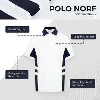 Áo polo nam cao cấp NORF, vải cá sấu cotton interlock, thanh lịch - POLOMANOR