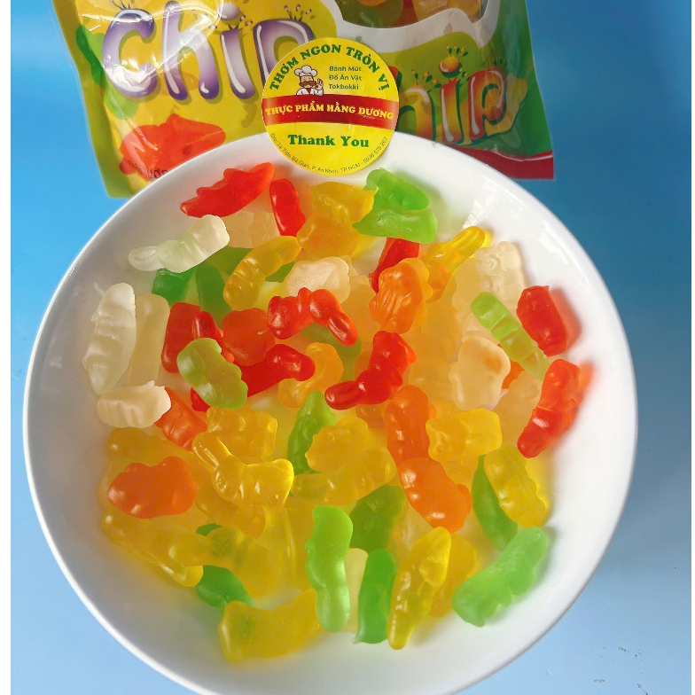 Gói 500g Kẹo Dẻo Chip Chip Mix vị siêu ngon_ăn vặt, food, ngon