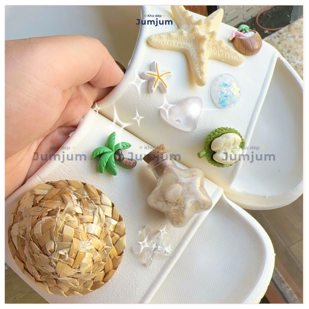 Dép sao biển vỏ sò đi biển đế cao su mềm 4.5 (cm) chống trơn trượt, êm chân kháng nước chống trượt thời trang hiện đại
