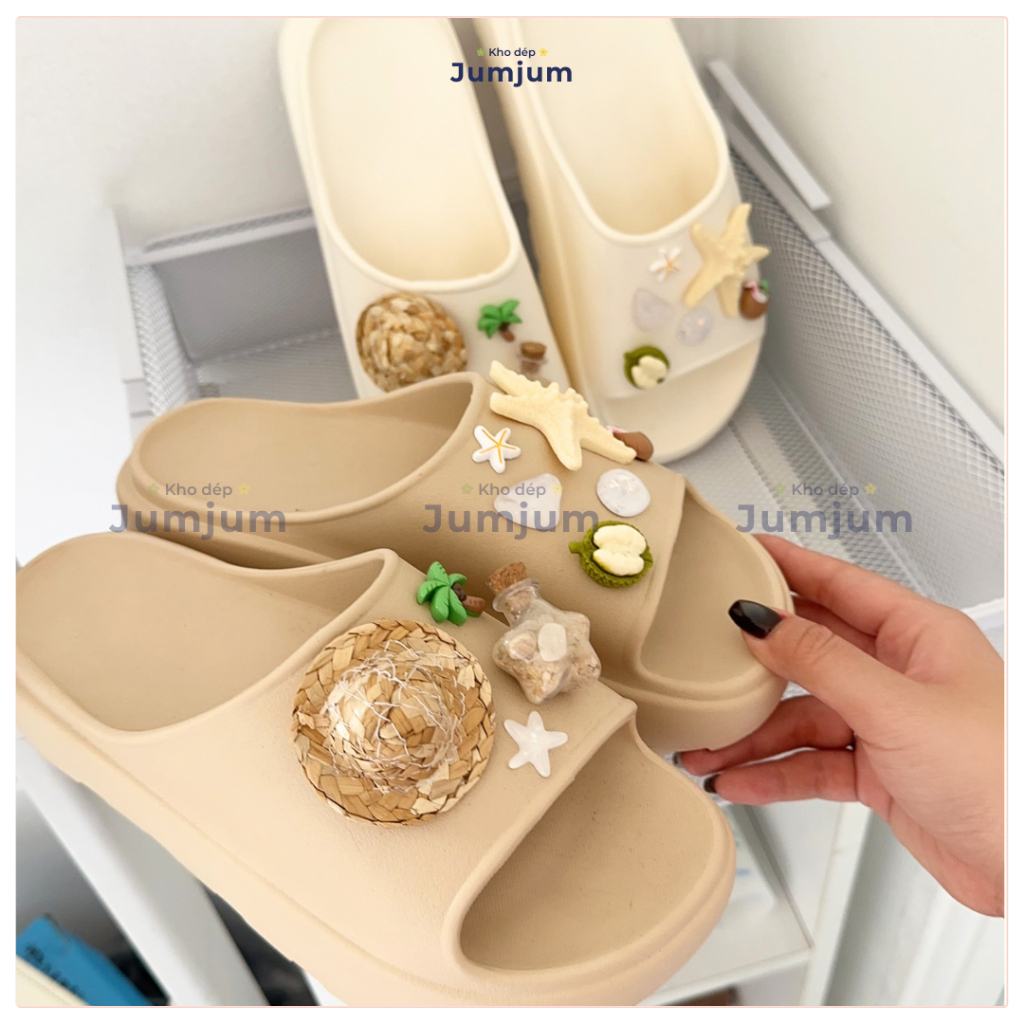Dép sao biển vỏ sò đi biển đế cao su mềm 4.5 (cm) chống trơn trượt, êm chân kháng nước chống trượt thời trang hiện đại