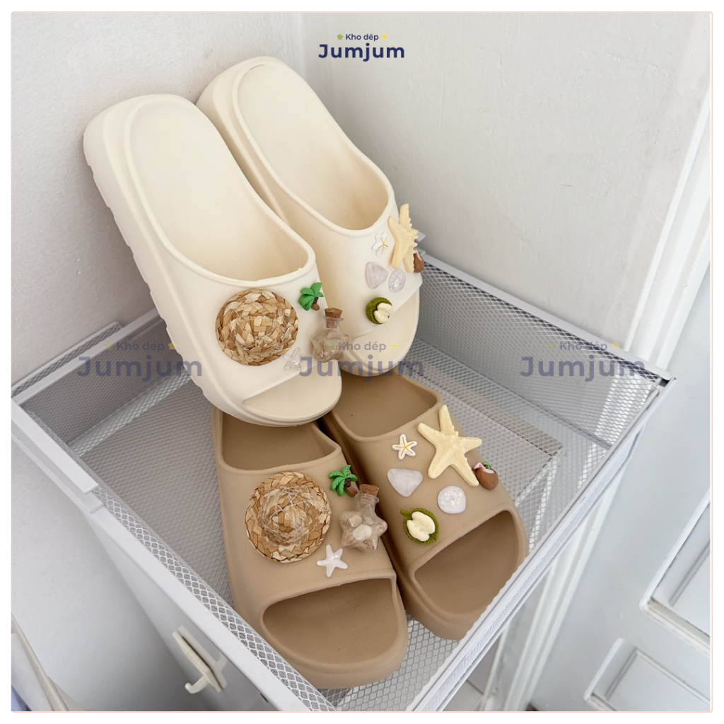 Dép sao biển vỏ sò đi biển đế cao su mềm 4.5 (cm) chống trơn trượt, êm chân kháng nước chống trượt thời trang hiện đại