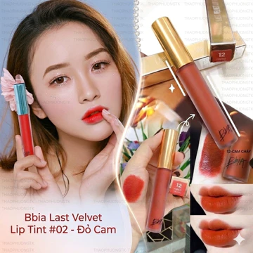 Son Kem Lì Bbia Last Velvet Lip Tint - Phiên Bản Siêu Mịn Mượt, Chuẩn Màu, Son Kem Lì Bbia 02, Son Bbia 12 chính hãng