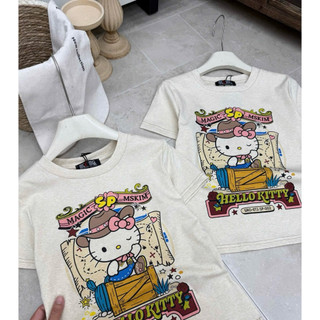 Áo phông cotton cổ tròn hình Hello kitty be form babytee #20508