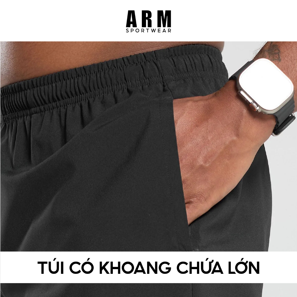 Quần Tập Gym Nam ARM 7 Inch Daily Short siêu nhẹ, quần thể thao nam chạy bộ, vận động thoải mái