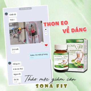 Giảm Cân SONA FIT Thảo Mộc Giảm Cân Slimly Calysa Chitosan Trà Xanh Cấp Tốc An Toàn Hộp 60 viên
