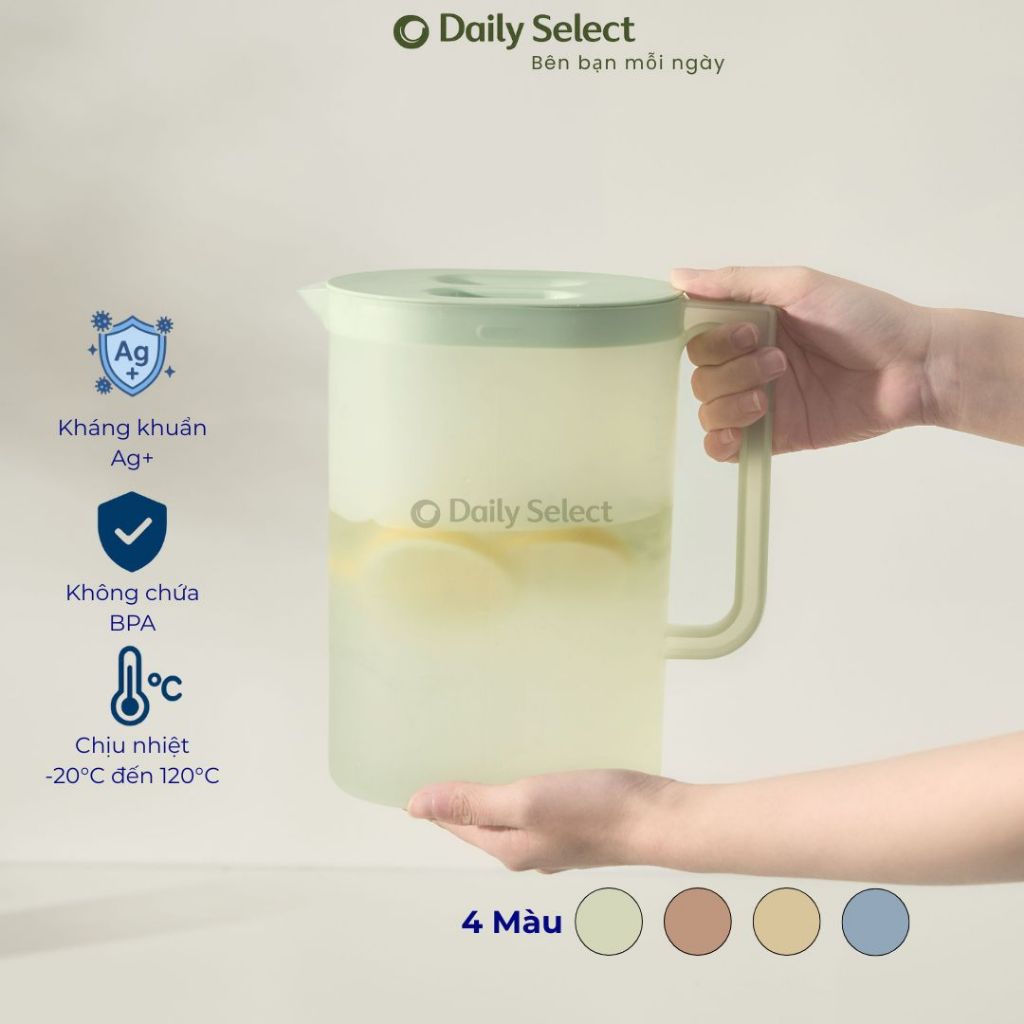 Bình đựng nước có quai 2.6L Inochi YAMA nhựa PP, BPA FREE Bình đựng trà Daily Select