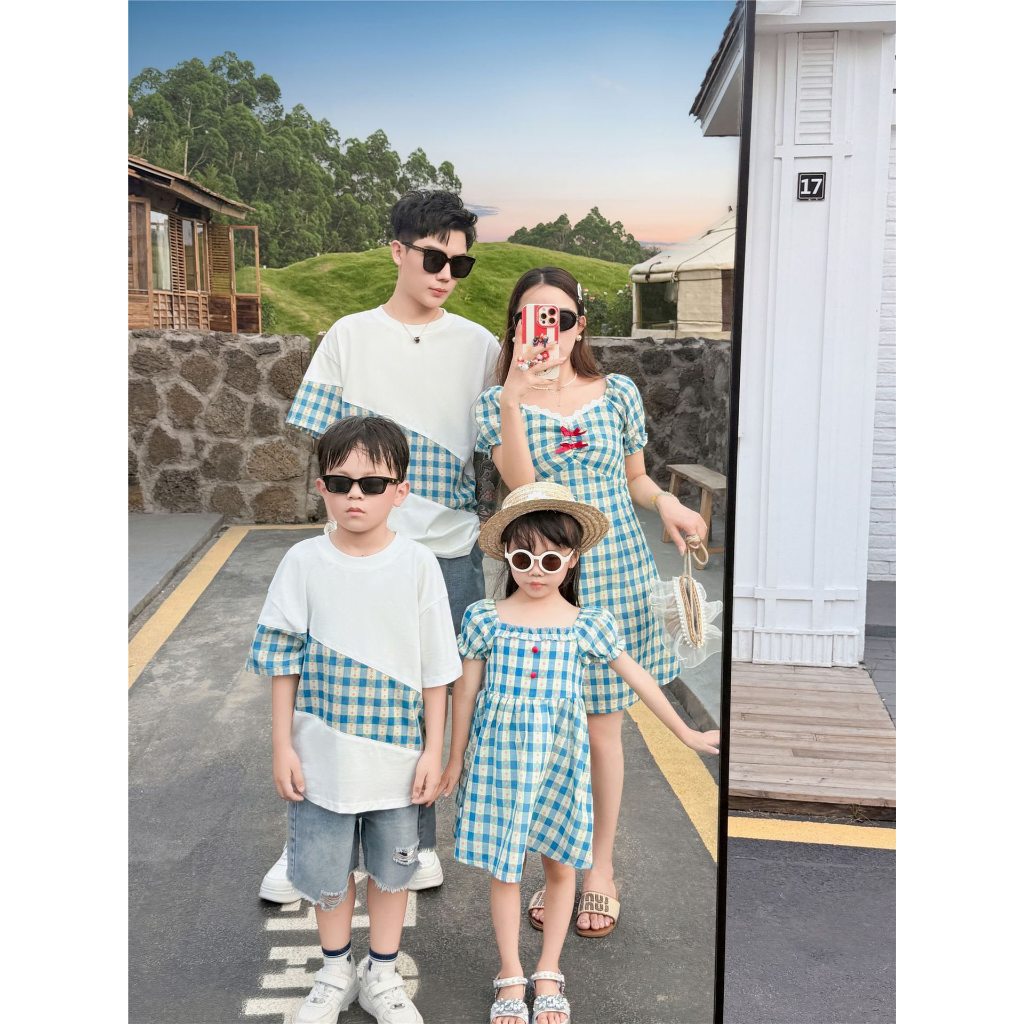 Áo gia đình 2026 phong cách trẻ trung phù hợp đi du lịch - picnic - chụp ảnh gia đình kỉ niệm