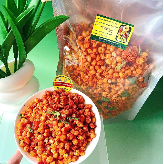 Bắp Sấy Khô Bò Lá Chanh Đậm Vị, ngon mê 500g/200g