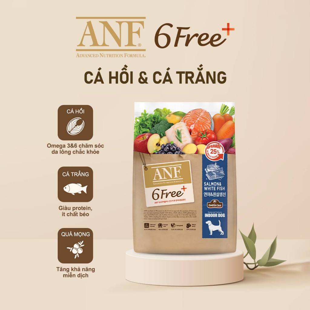 [400GRAM]  Thức ăn hạt hữu cơ dành Cho Chó vị Cá hồi/ Cừu/ Vịt ANF 6 FREE