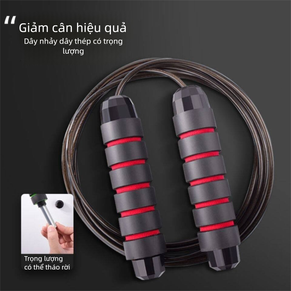 Dây nhảy thể lực đàn hồi 3m lõi thép hỗ trợ luyện tập thể dục, thể thao tiện lợi tại nhà