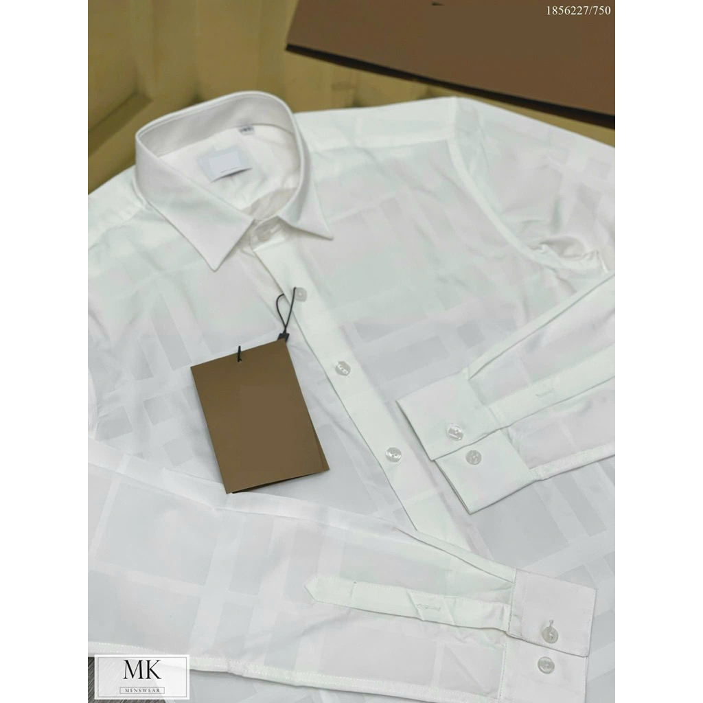 ⚡️[Hight Quality] Áo Sơ Mi Nam Nữ Bu1 White Shirts - Điểm Nhấn Kẻ Mờ Cảm Giác Đơn Giản Sang Trọng Loại 1
