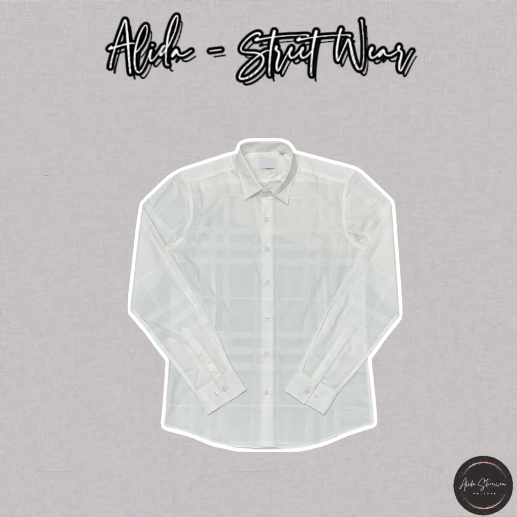 ⚡️[Hight Quality] Áo Sơ Mi Nam Nữ Bu1 White Shirts - Điểm Nhấn Kẻ Mờ Cảm Giác Đơn Giản Sang Trọng Loại 1