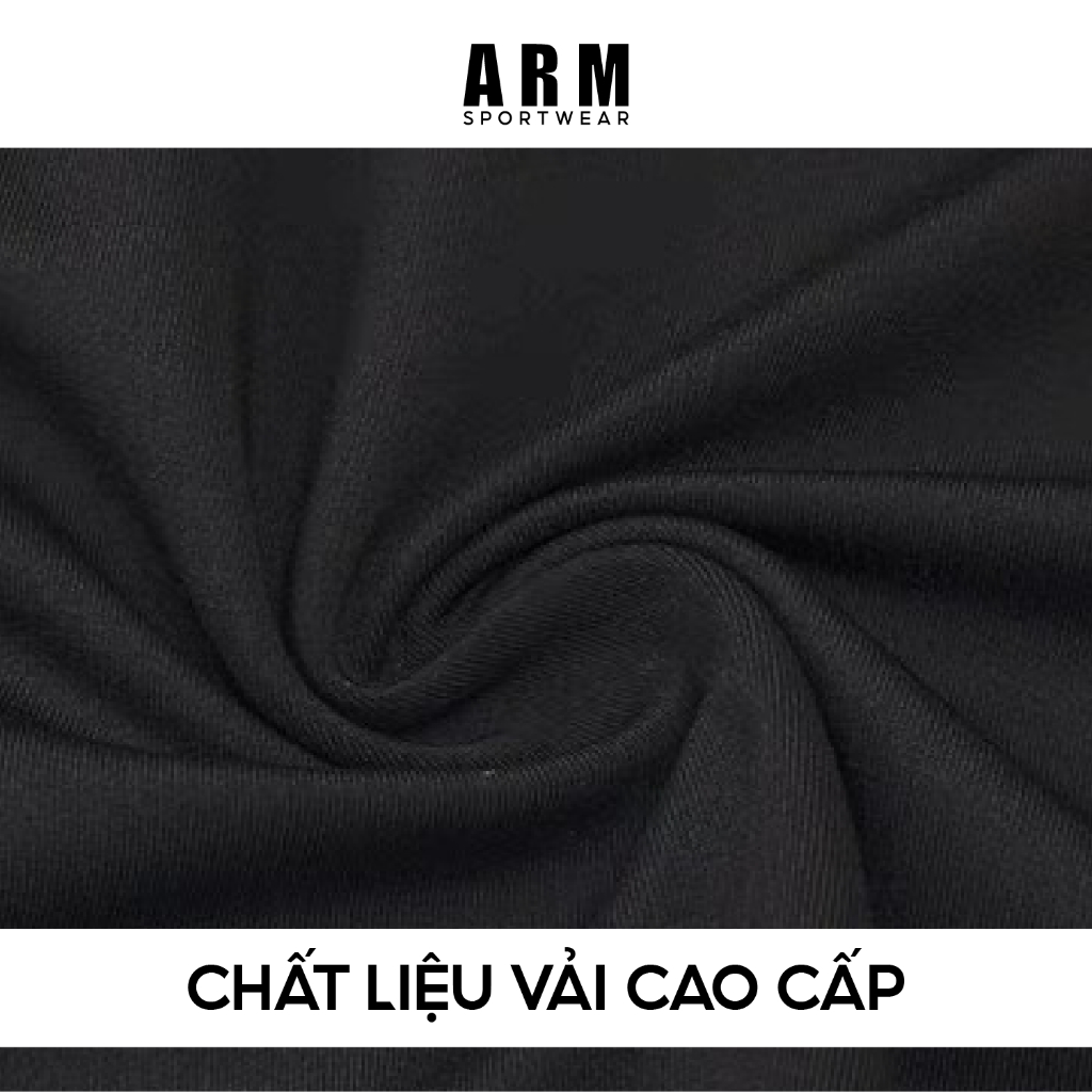 Áo Thun Tập Gym Nam Ngắn Tay ARM Pro Active, Áo nam thể thao cổ trụ kéo khóa, thoáng khí co giãn 4 chiều