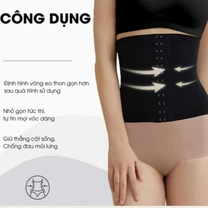 t1 Đai Nịt Bụng Sau Sinh Latex Giảm Mỡ Bụng Định Hình Siết Eo Mặc Váy Chống Cuộn Tạo Sline t2