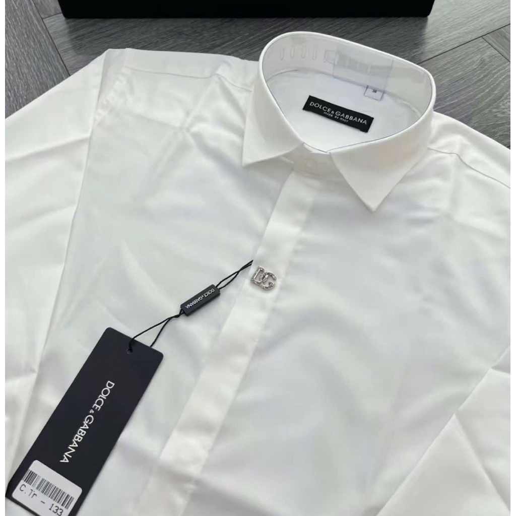 ⚡️[Hight Quality] Áo Sơ Mi Nam D1H Gabb White Shirts - Điểm Nhấn Tag Mini Cao Cấp Thanh Lịch
