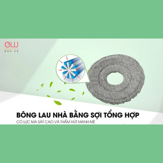 Bộ Lau Nhà Tách Nước Bẩn Eonwon EW-434L Xoay 360 Độ Sạch Nhanh Không Dơ Tay – Bảo Hành 12 Tháng