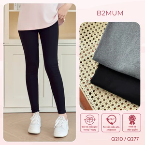 Quần bầu quần Legging đáp bụng, cạp chéo chất zip không xù, không cắn chỉ, co giãn tốt Q277 Q210 Thiết kế by B2MUM